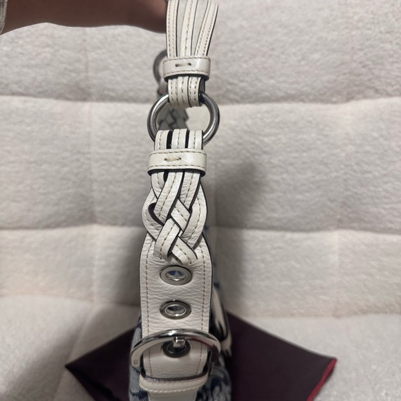 Coach Navy and White mini soho purse - Picture 5 of 11